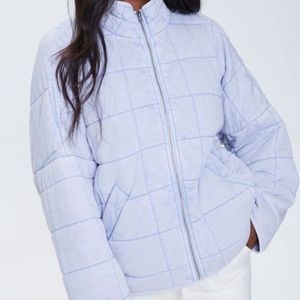 Forever 21 Quilted Zip-Up Jacket FP Dolman Dupe